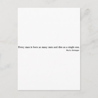 Martin Heidegger shirt 1 Postcard