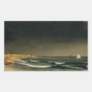 Martin Johnson Heade - Approaching Storm Rectangular Sticker