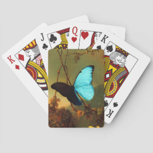 Martin Johnson Heade Blue Morpho Butterfly Playing Cards