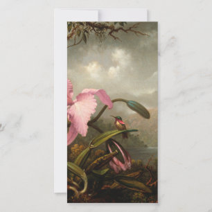 Martin Johnson Heade - Orchid And Hummingbird Holiday Card