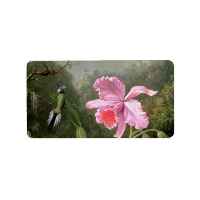 Martin Johnson Heade Orchid And Hummingbirds Label (Front)