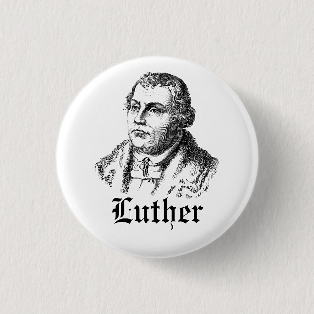 Martin Luther 3 Cm Round Badge (Front)