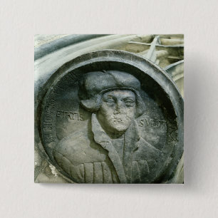Martin Luther aged 57 with the Luther's Rose 15 Cm Square Badge