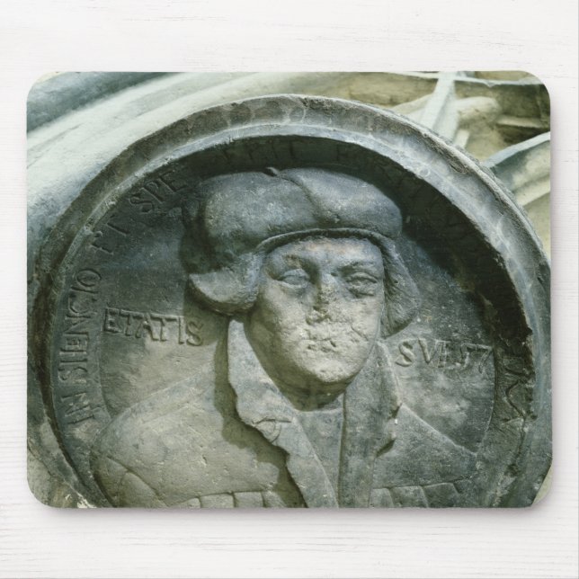 Martin Luther aged 57 with the Luther's Rose Mouse Mat (Front)