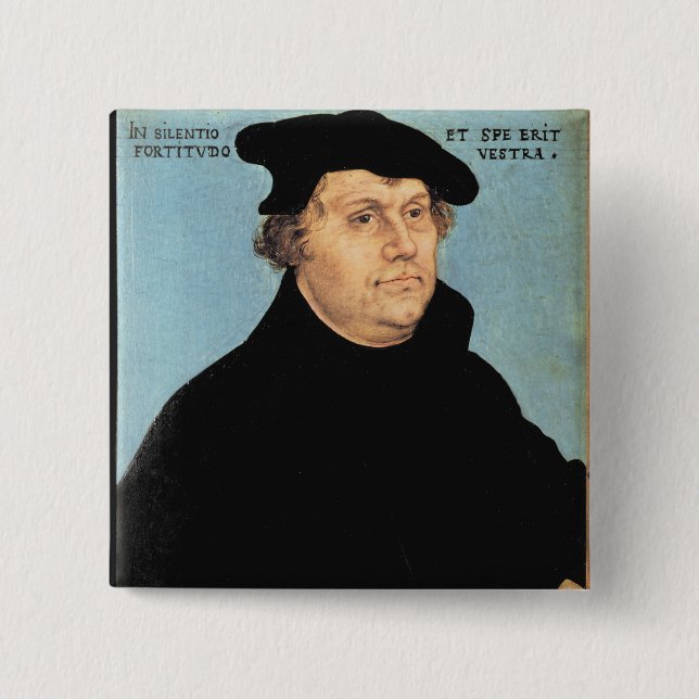 Martin Luther, c.1532 15 Cm Square Badge (Front)