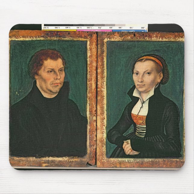 Martin Luther, Katharina von Bora, c.1526 Mouse Mat (Front)