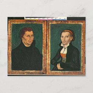 Martin Luther, Katharina von Bora, c.1526 Postcard