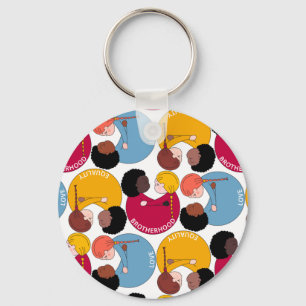 Martin Luther King day, fraternity and equality Key Ring