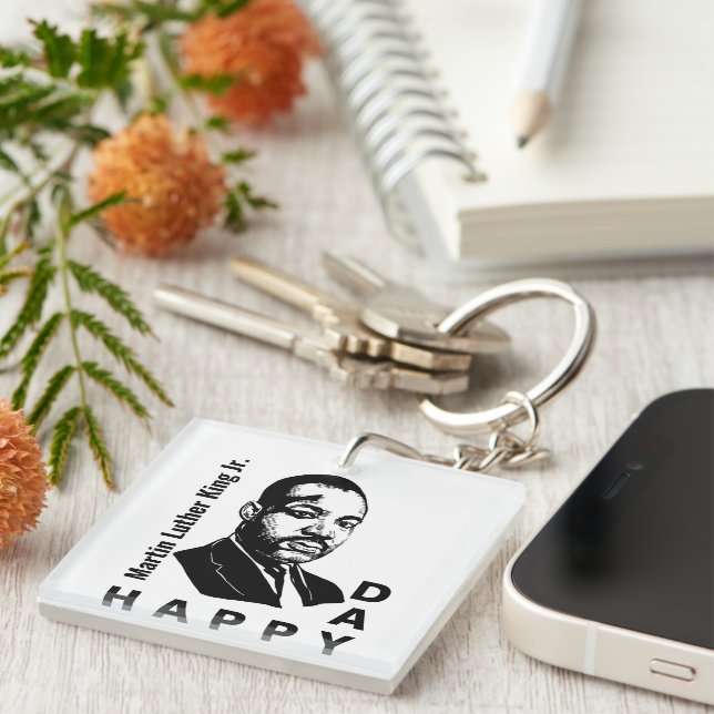 Martin Luther King Jr Day Commemorative Key Ring (Front Right)