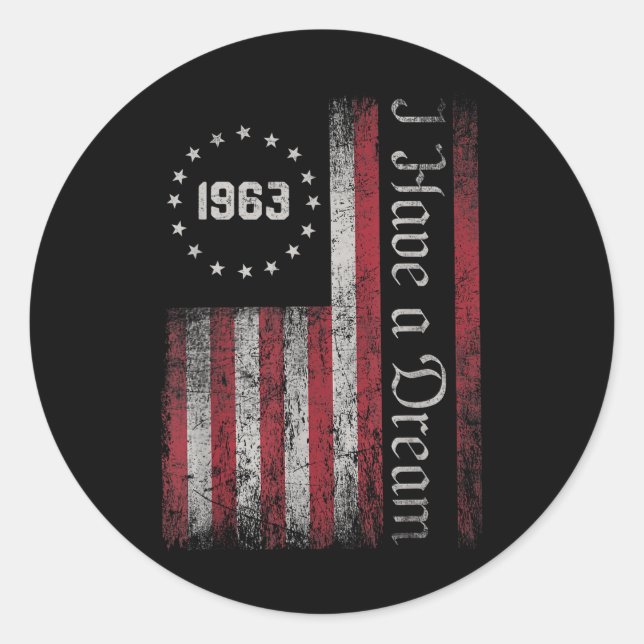 Martin Luther King Jr. Day I Have A Dream Mlk Day  Classic Round Sticker (Front)