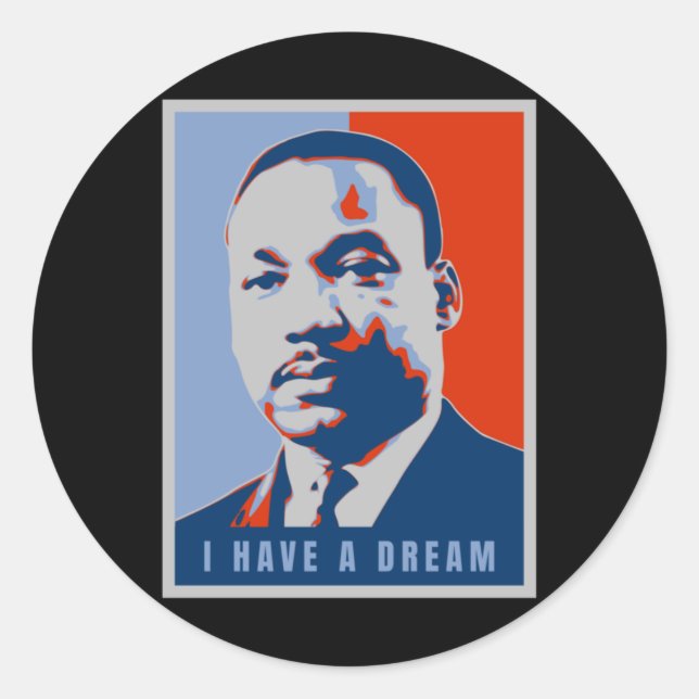 Martin Luther King Jr I Have A Dream Art Sticker  (Front)