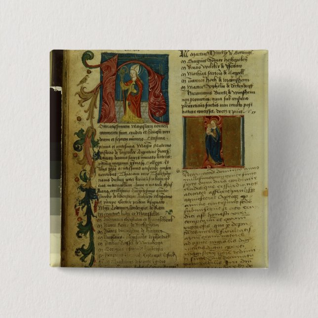 Martin Luther's Enrolment 15 Cm Square Badge (Front)