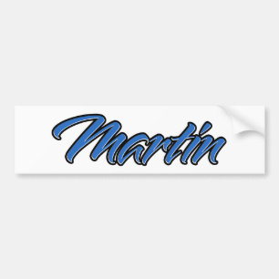 Martin Name blue Aufkleber Sticker Autoaufkleber