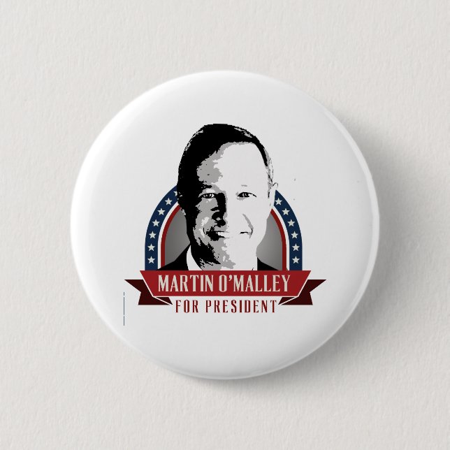 Martin O'Malley For President 2016 Spangled Banner 6 Cm Round Badge (Front)