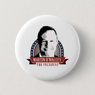 Martin O'Malley For President 2016 Spangled Banner 6 Cm Round Badge
