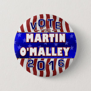 Martin O'Malley President 2016 Election Democrat 6 Cm Round Badge