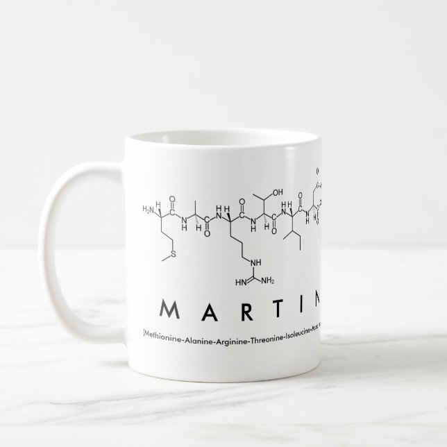 Martin peptide name mug (Left)
