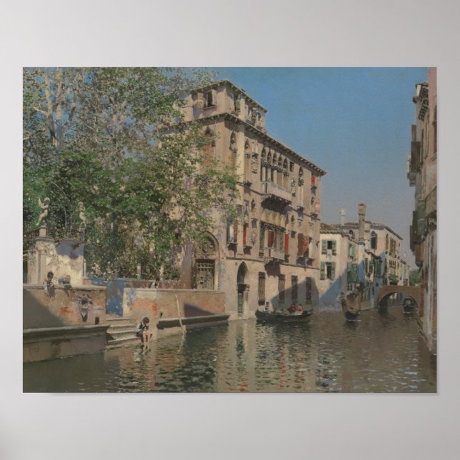 Martin Rico y Ortega - A Canal in Venice Poster (Front)