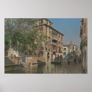 Martin Rico y Ortega - A Canal in Venice Poster