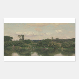 Martin Rico y Ortega - On the Seine Rectangular Sticker