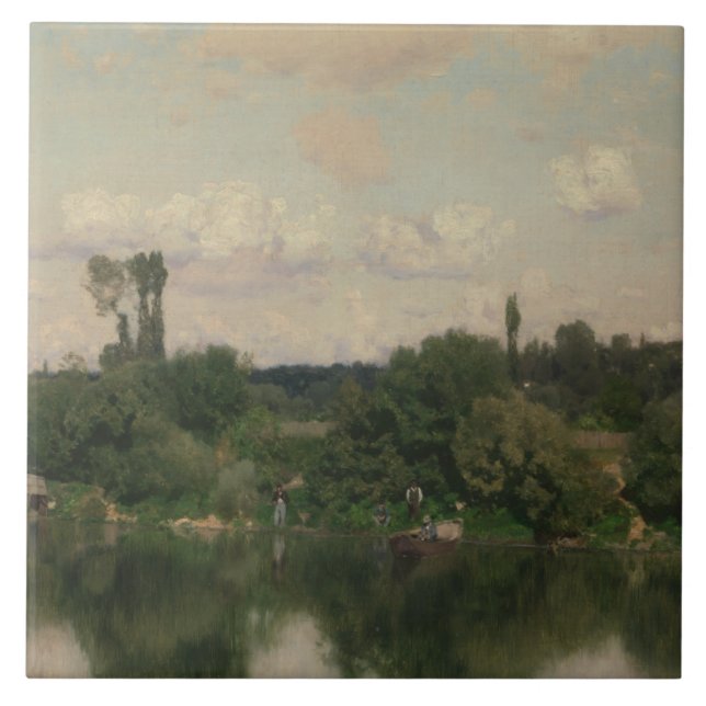 Martin Rico y Ortega - On the Seine Tile (Front)