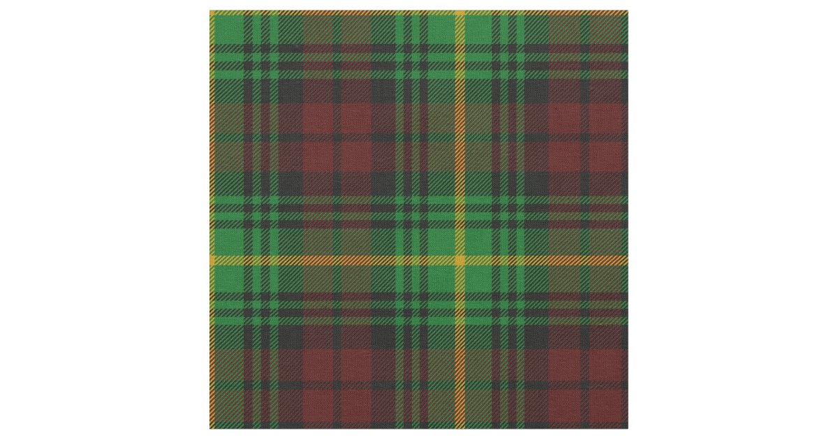 Martin Tartan Print Fabric Zazzle