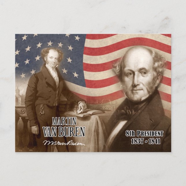 Martin Van Buren  - 8th President of the U.S. Postcard (Front)
