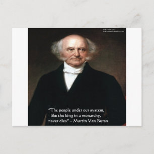 Martin Van Buren "Americans Live" Wisdom Gifts Postcard