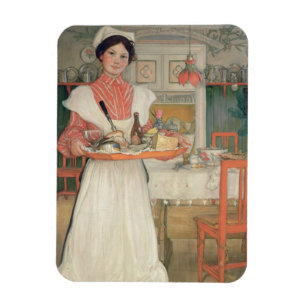 Martina Carrying Breakfast on a Tray, 1904 Magnet