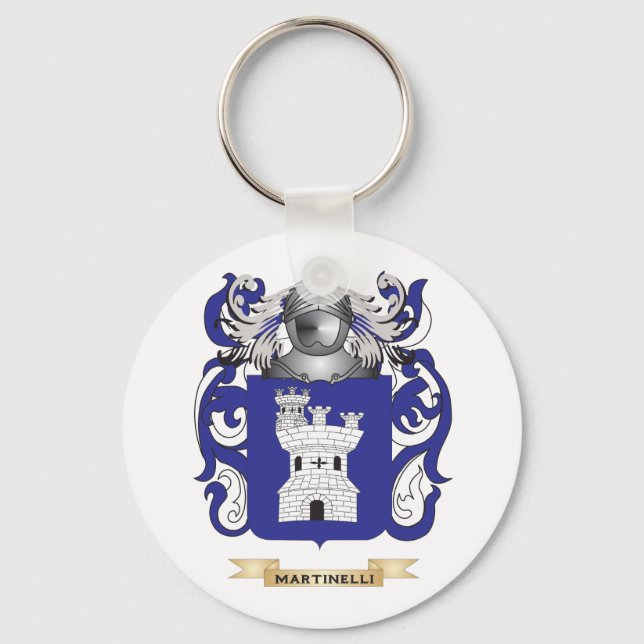 Martinelli Coat of Arms (Family Crest) Key Ring (Front)