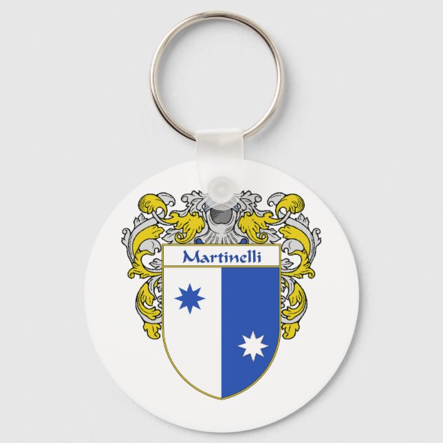Martinelli Coat of Arms (Mantled) Key Ring (Front)