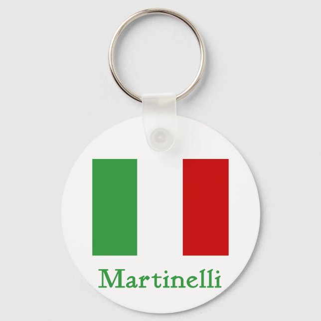 Martinelli Italian Flag Key Ring (Front)