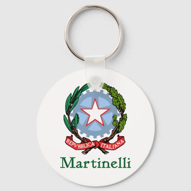 Martinelli Republic of Italy Key Ring (Front)