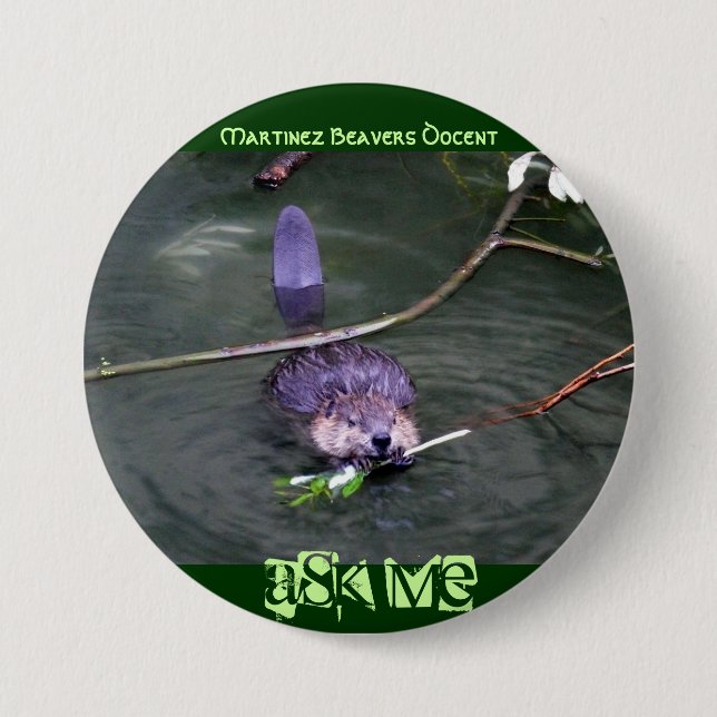 Martinez Beavers Docent,... - Customised 7.5 Cm Round Badge (Front)