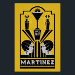 Martinez Cocktail Art Deco Poster<br><div class="desc">Martinez Cocktail Art Deco. © Copyright HGIFY | HGI Stores Only. All Rights Reserved. Original Professional Art Work. Great as wall decor, bar decor or as a gift.</div>