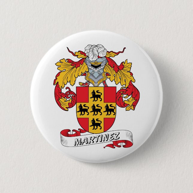 Martinez Family Crest 6 Cm Round Badge (Front)