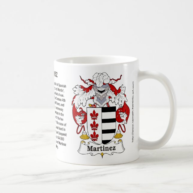 Martinez Family Crest on a mug (Right)