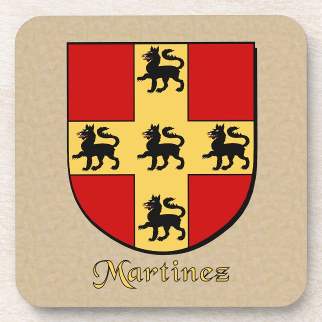 Martinez Family Shield Coaster (Front)