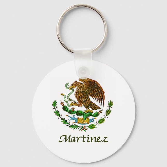 Martinez Mexican National Seal Key Ring (Front)
