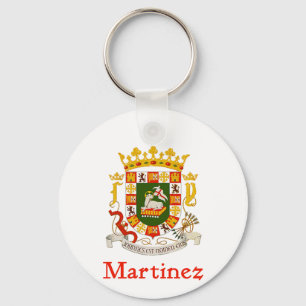 Martinez Shield of Puerto Rico Key Ring