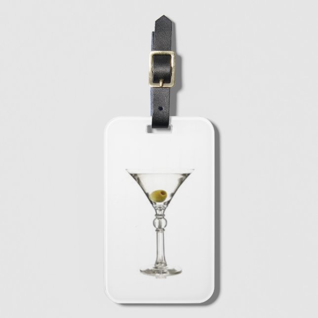 Martini Acrylic Luggage Tag (Front Vertical)