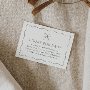 Martini Baby Shower Books for Baby Enclosure Card