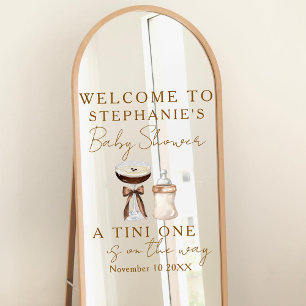 Martini Baby Shower Mirror Welcome Sign Decal