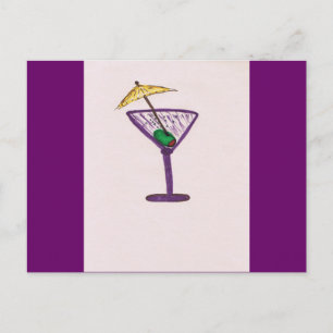 Martini Bachelorette Postcard