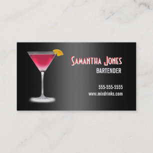 Martini Bartender Business Card