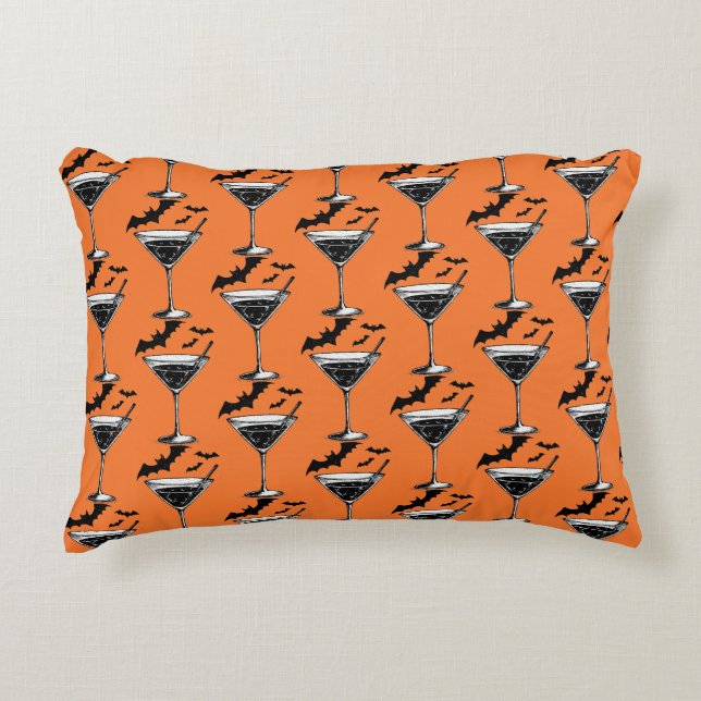 Martini Bats Decorative Cushion (Front)