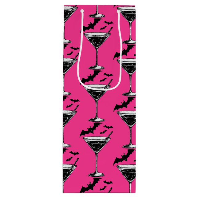 Martini Bats Wine Gift Bag (Front)