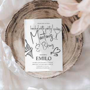 Martini Bikini Doodles Beach Bachelorette’s Party Invitation