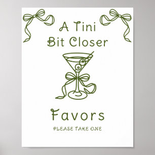 Martini Bow Bridal shower FAVORS Poster