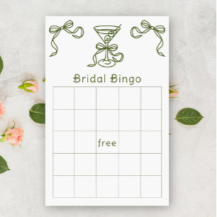 Martini Bridal shower bingo game